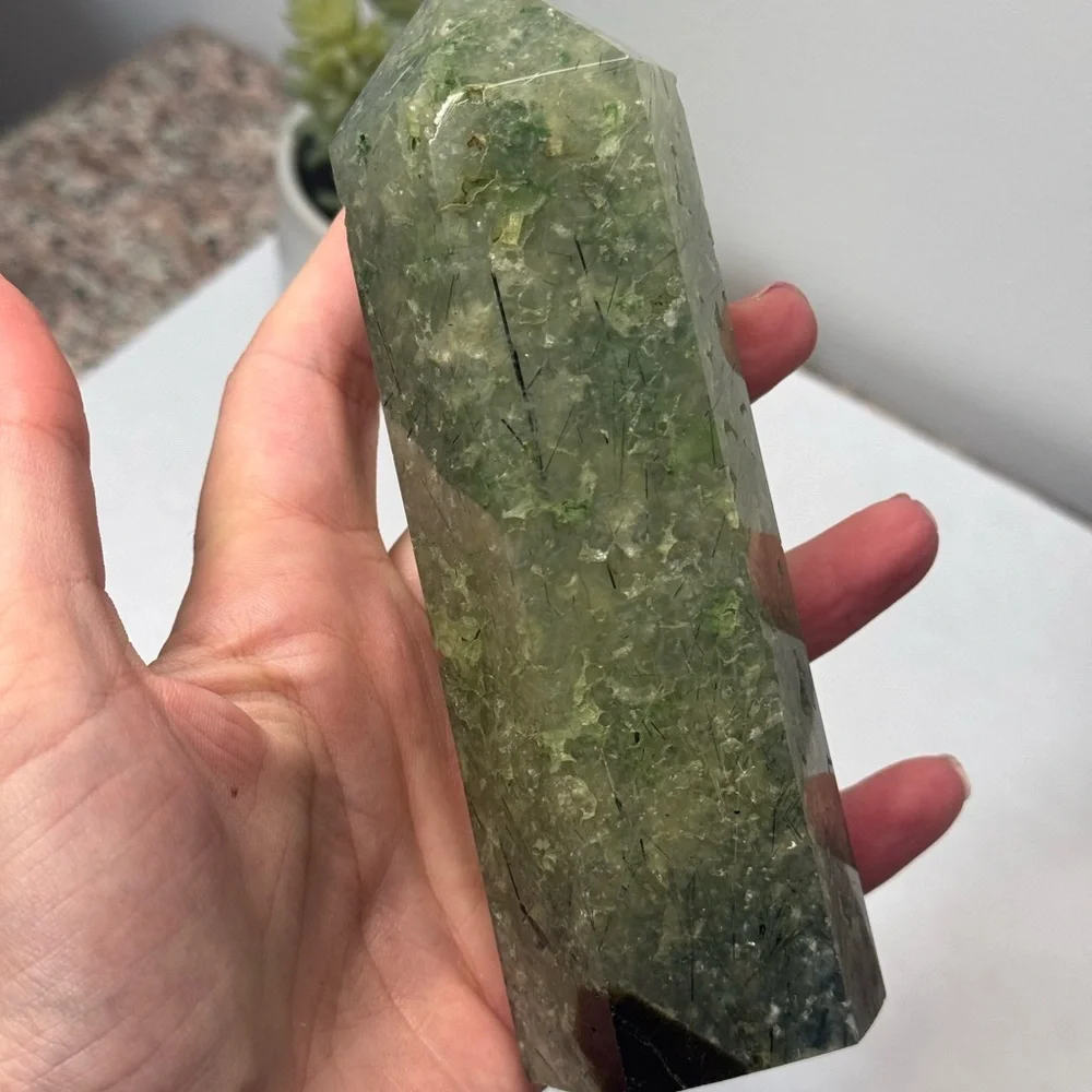 Prehnite Crystal Tower